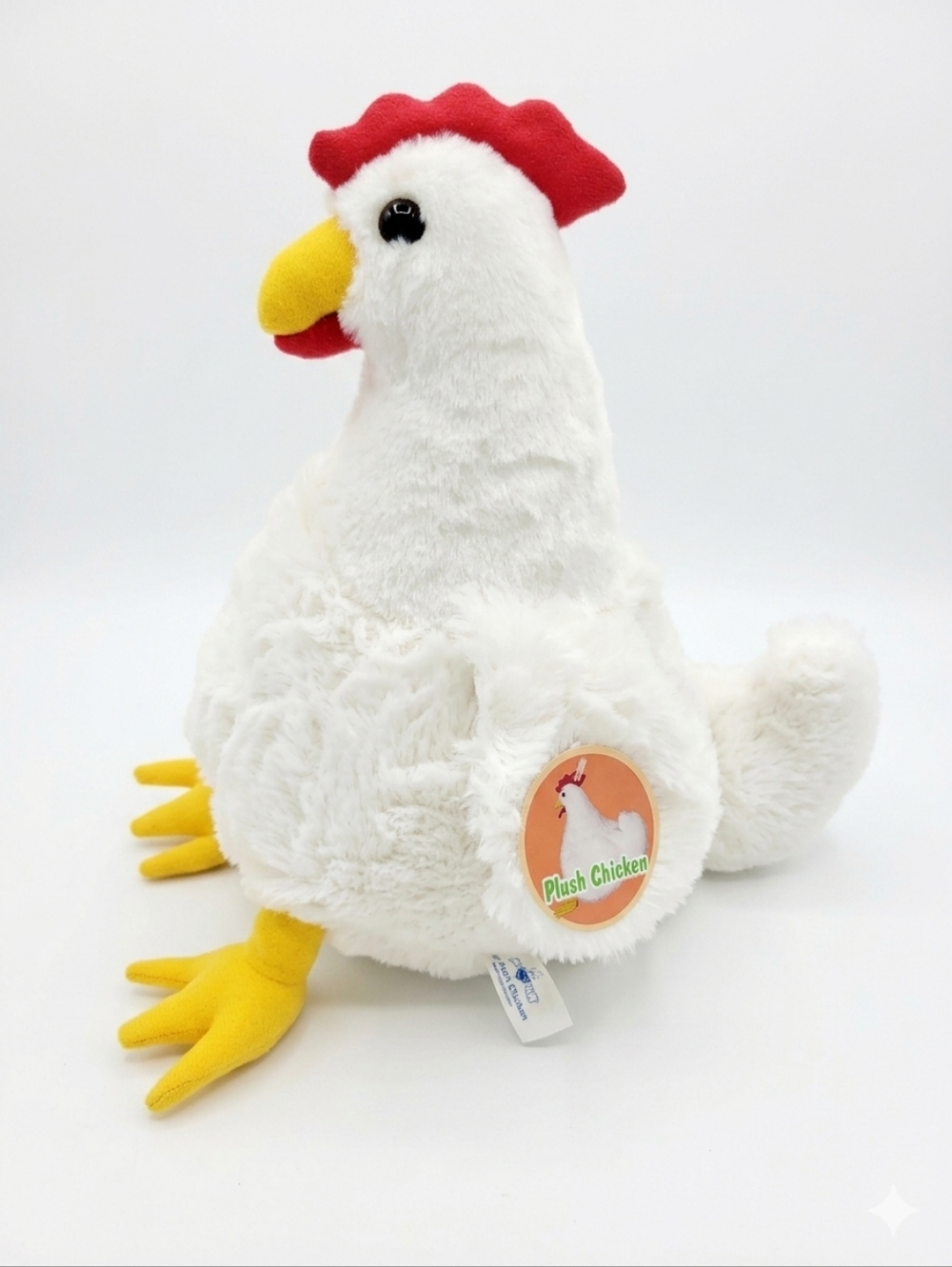 Hugfun International 194754 Plush Chicken NWT 12 Inch White Farm Stuffed Animal